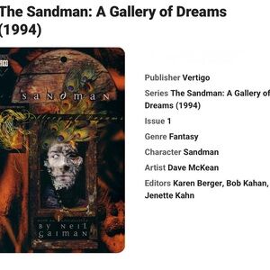 Sandman : A Gallery of Dreams 1994 #1